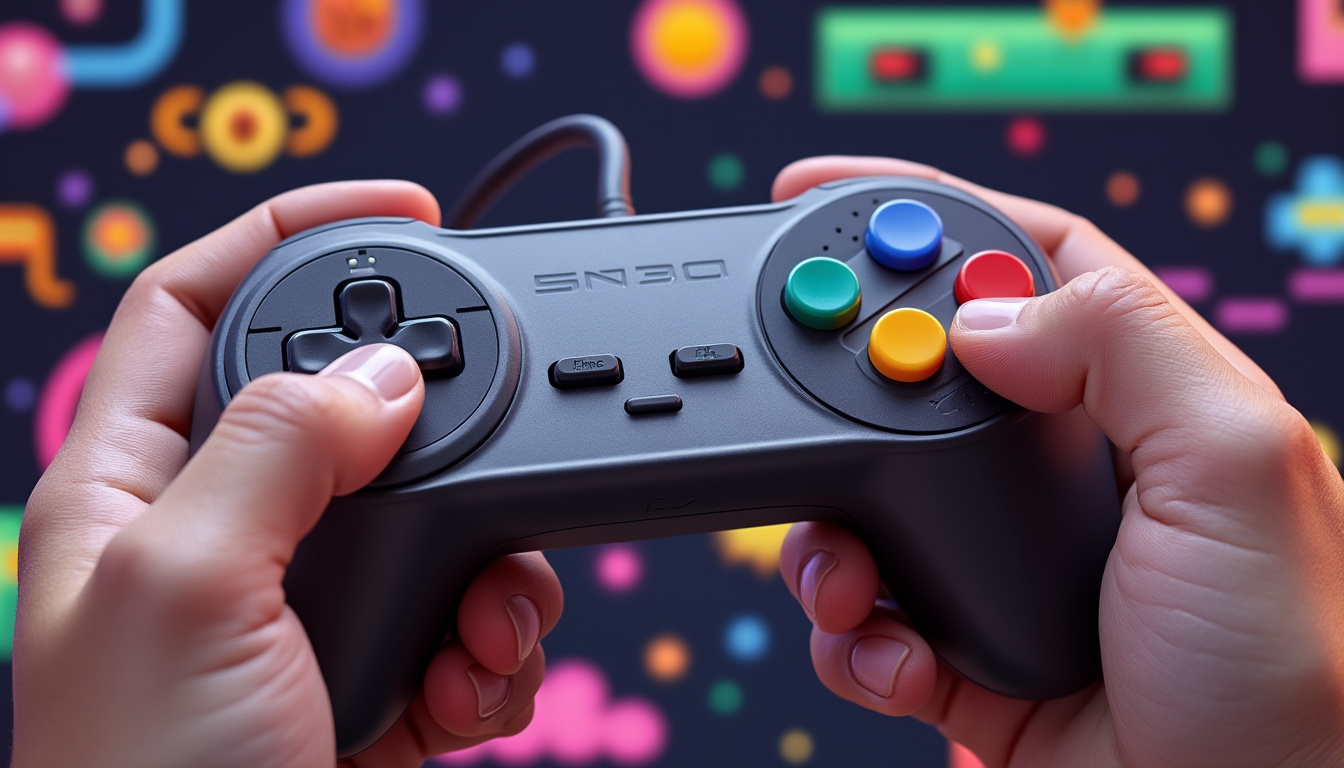 découvrez la manette rétro sn30 pro, alliant un design vintage emblématique à une technologie moderne performante, le tout à un prix abordable. revivez la nostalgie des jeux classiques tout en profitant d'une expérience de jeu contemporaine.