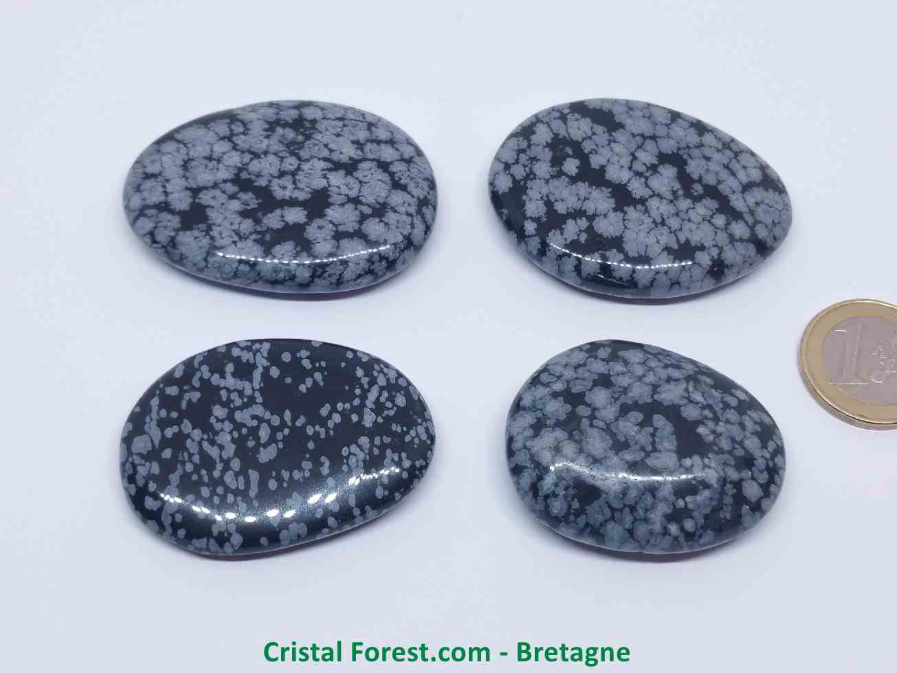 Galets d'obsidienne flocon de neige de Cristal Forest